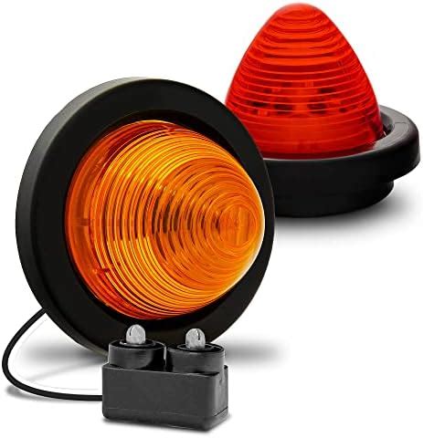 Amazon TRUE MODS 2pc 2 Round Amber Red Beehive LED Trailer Marker