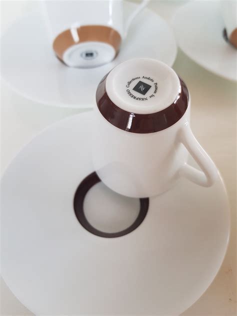 Nespresso Set Of 6 Ritual Andree Putman Collection Nespresso Cup And Saucer Cappuccino Lungo