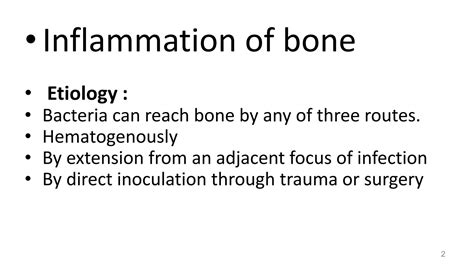 Solution Osteomyelitis Reasons And Solutions Studypool