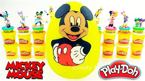 Huge Play Doh Surprise Egg Mickey Mouse Clubhouse Learn Colors And Body Parts Mickey Mouses