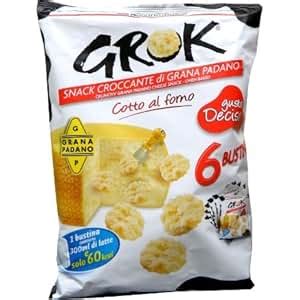 Grok Crunchy Snack with Grana Padano Cheese - Deciso (40x12g): Amazon ...