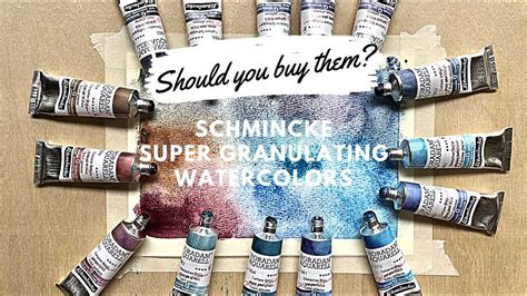 Schmincke Super Granulating Watercolors Should You Buy Them Youtube