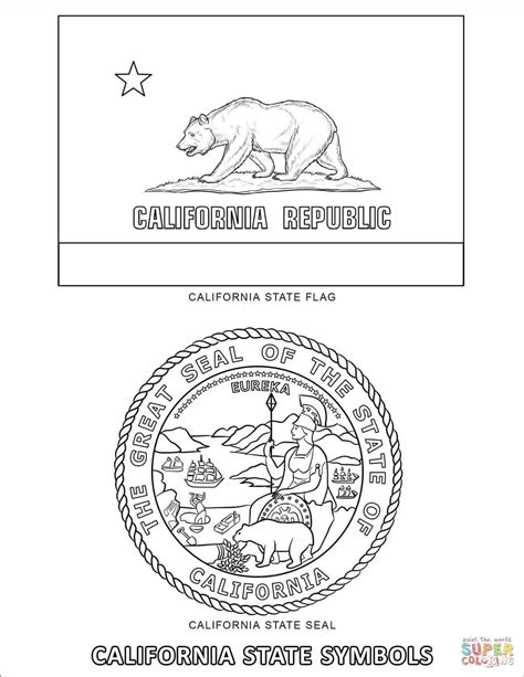 California State Seal Coloring Page