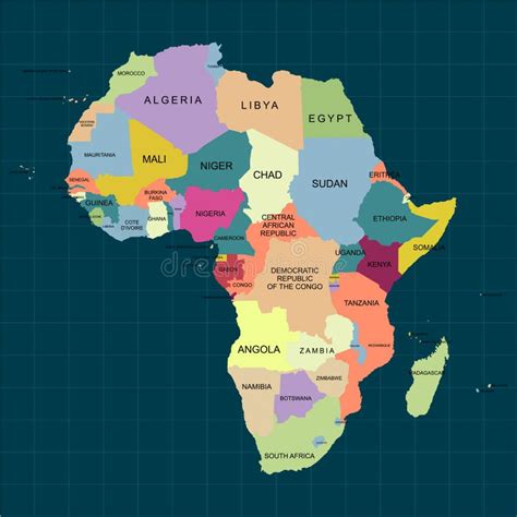 Contorno Del Mapa De Frica Ilustraci N Del Vector Ilustraci N De