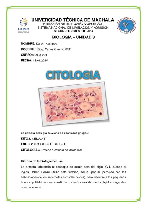 Campo De Estudio De La Biologia Celular Consejos Celulares