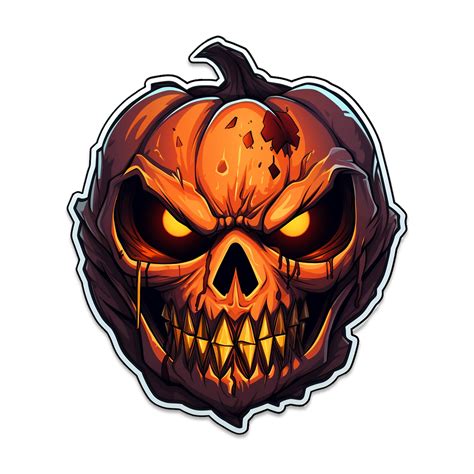 Scarry Halloween Zombie Head Sticker | Jeep Sticker