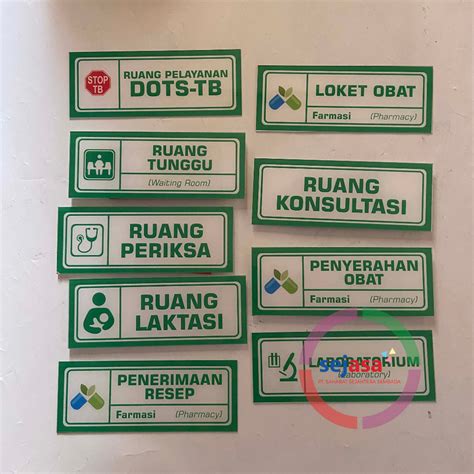 Jual Nama Ruang Klinik Minimalis Siap Pakai Papan Nama Ruangan Akrilik