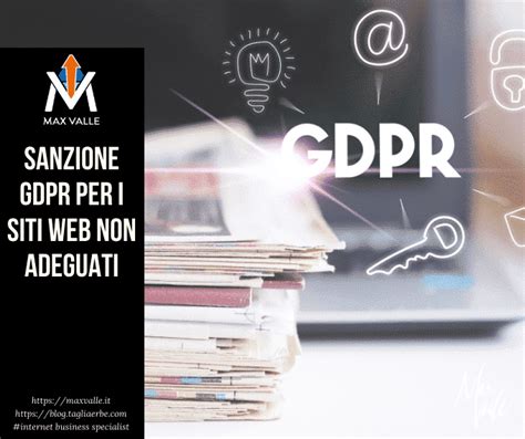 Sanzione Gdpr Per I Siti Web Non Adeguati