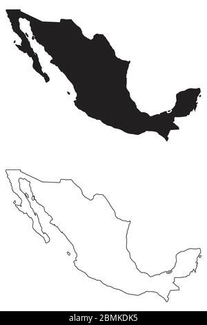 Fronteriza México Estados Unidos mapa Imagen Vector de stock Alamy