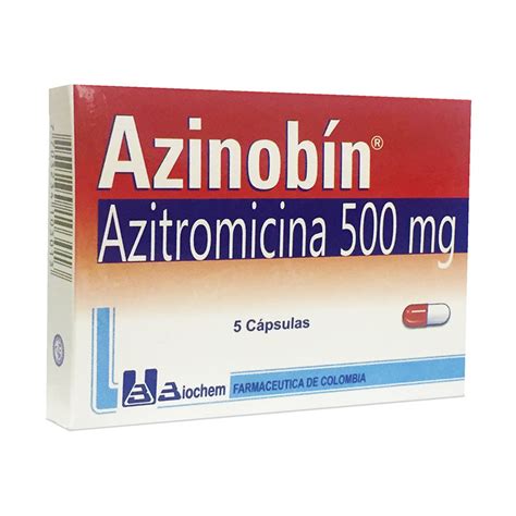 Azinobin 500 Mg 5 C Psulas Droguerias Unisanar