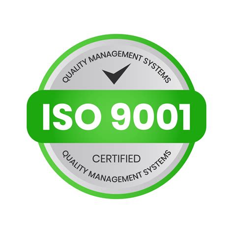 ISO 9001 Certified Rubber Stamp Badge Label Logo QMS Standard