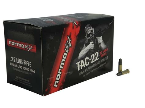 Norma Tac 22 40gr 22lr Box 50 Andrews Arms Llc