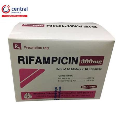 Thuốc Rifampicin 300mg Mekophar Điều trị lao phong nhiễm khuẩn