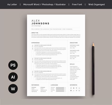 Alex Johnson Resume Template Templatemonster