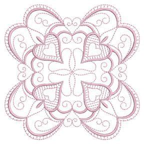 A Pink And White Circular Design On A White Background