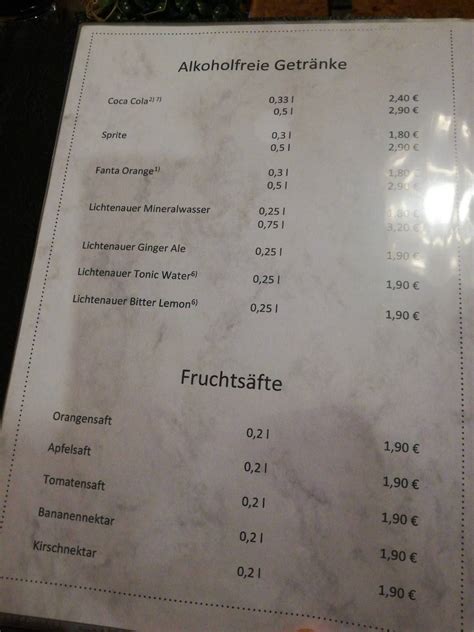 Speisekarte von Gaststätte Wilder Mann restaurant Dresden