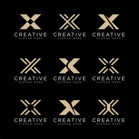 Set Of Initial Letter X Logo Design Vector MasterBundles