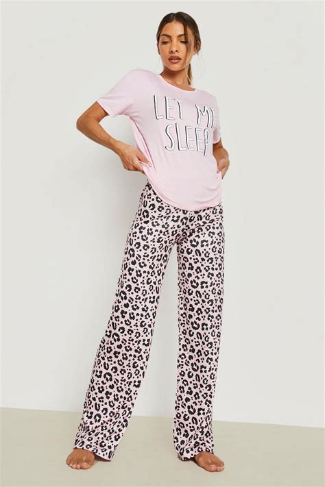 Let Me Sleep Pj Trouser Set Boohoo Uk