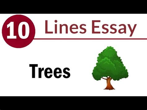 10 Lines On Trees Essay On Trees In English English Writing In