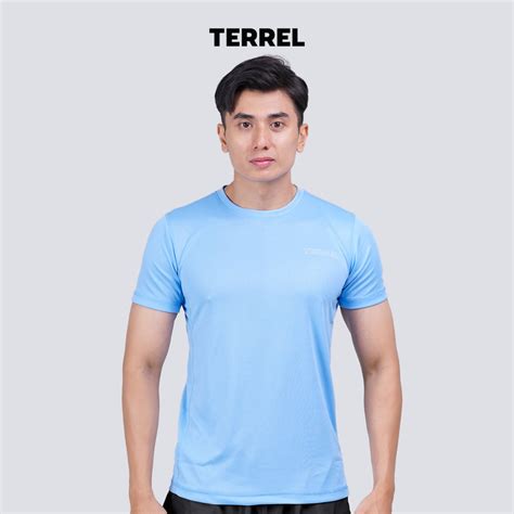 Jual Terrel Sportswear Basic Tee Sky Blue Kaos Olah Raga Dry Fit Lari