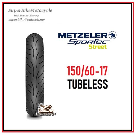 METZELER Sportec Street 150 60 17 Tubeless Motorcycle Tyre Shopee