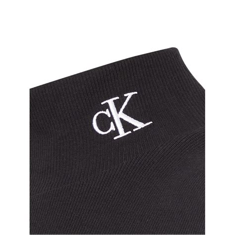 Calvin Klein Jeans Rib Mock Neck T Shirt Ck Black