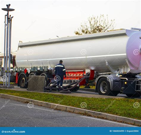 The Truck Bought a Tank of Gasoline. Editorial Stock Image - Image of ...