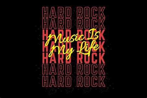 hard rock music is my life typography design 2948256 Vector Art at Vecteezy