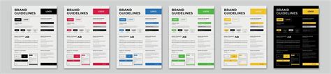 Din A Brand Guideline Template Design Brand Guideline Layout Set