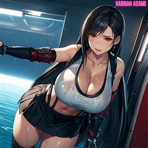 Rule 34 Ai Generated Final Fantasy Final Fantasy Vii Hannah Asami Artist Tank Top Tifa