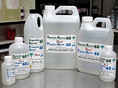 60 40 BLEND VG PG VEGETABLE GLYCERIN PROPYLENE GLYCOL USP KOSHER FOOD