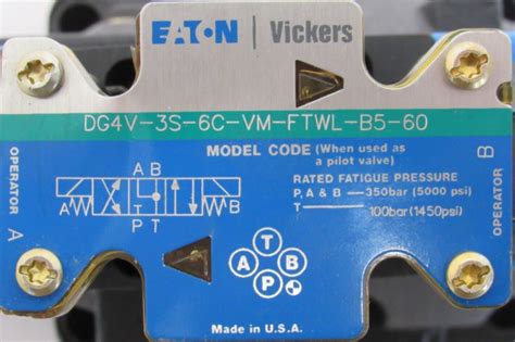 NEW VICKERS 02 339826 SOLENOID VALVE DG5V 8 S 8C VM FTWL B 10