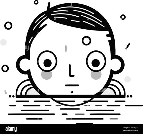 Avatar of a boy with a sad face. Vector illustration Stock Vector Image ...