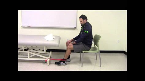 Knee Flexor Strengthening Seated Flexion With Resistance Bands Youtube