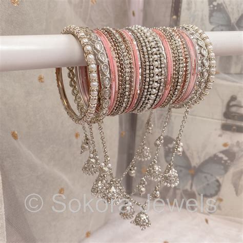 Silver Bangles With Jhumka Cheap Sale Bellvalefarms