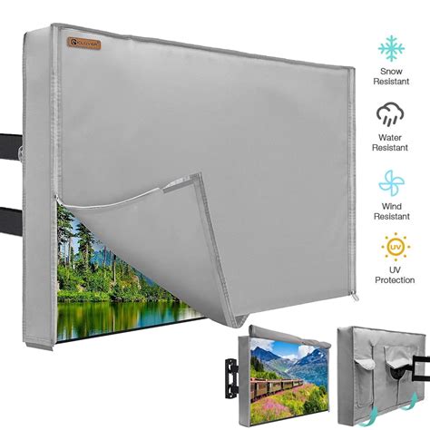 HOMEYA Outdoor TV Cover LED Flat Screen Television Protector Universal Weatherproof Waterproof ...