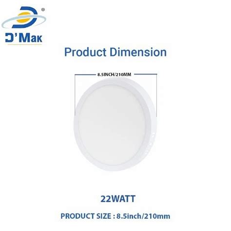 D MAK Aluminium 22W Round Surface Led Panel Light For Office At Rs 290