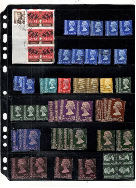 Hong Kong Collection On Stock Sheet Mint Used Asia Hong Kong Stamp