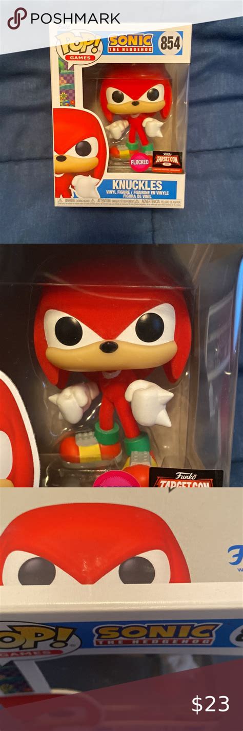 Flocked Knuckles Sonic The Hedgehog Targetcon Funko Pop