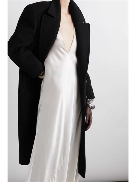 Saint Laurent Double Breasted Cashmere Felt Coat Net A Porter