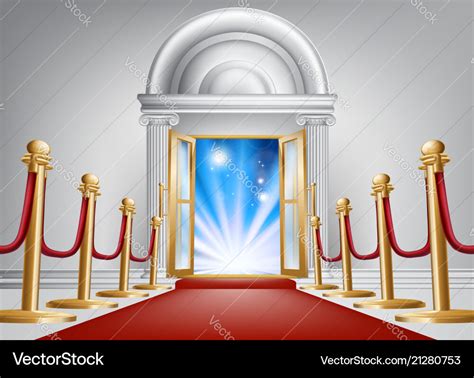 Red carpet entrance Royalty Free Vector Image - VectorStock