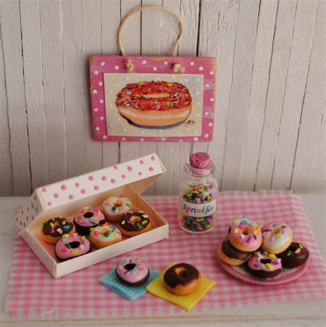 Reserved For Sandy Miniature Donuts With Sprinkles In A Cute Etsy