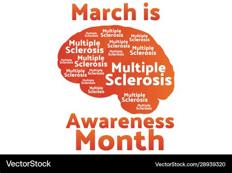 March Is Multiple Sclerosis Awareness Month Vector Image