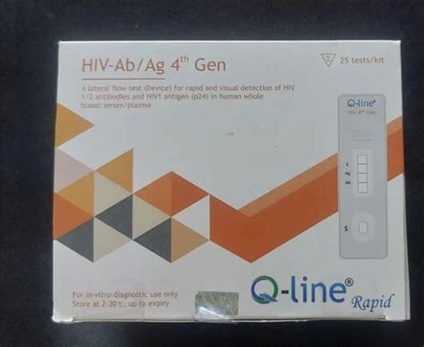 Q Line HIV Ab Ag Kit Number Of Reactions Preps Kit 25 Kits At Rs 70