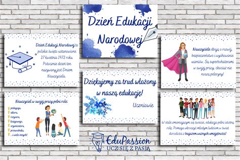 Dzie Edukacji Narodowej Napis Gazetka I Dyplomy Edupassion