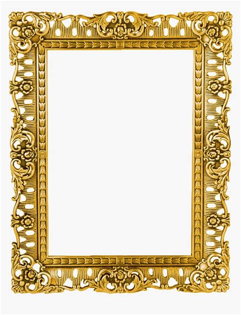 Ornate Picture Frame Png - Transparent Gold Picture Frames, Png ...