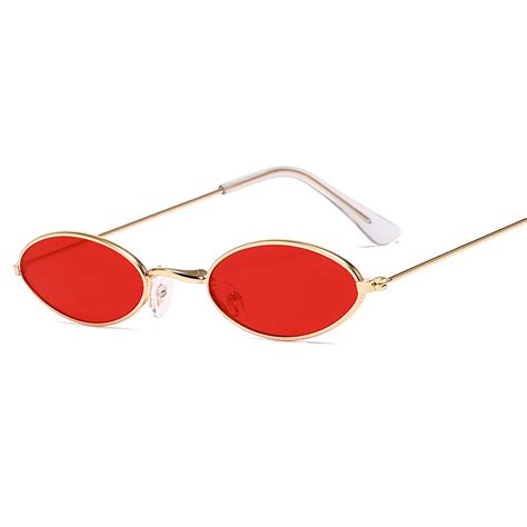 Nicedays Korean Oval Sunglasses Men Women Hip Hop Retro Metal Frame