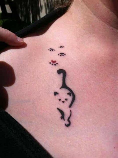 Adorable Cute Cat Tattoos And Designs