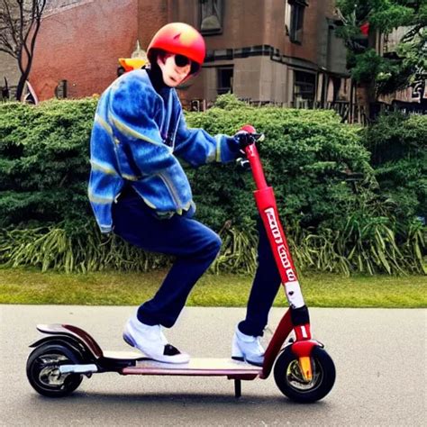 Oliver Tree Riding A Scooter Stable Diffusion