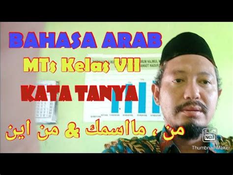 BAHASA ARAB MTs Kelas VII SMT 1 Kata Tanya Yang Biasa Di Gunakan Untuk